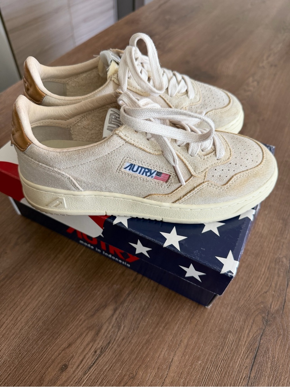 Autry Women’s Off-White Suede Sneakers